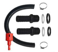 Kit de dérivation d'eau de pluie avec tuyau flexible de 1 m, ensemble de raccords pour tuyau de descente de 70 à 110 mm, système d'irrigation de jardin avec raccords, noir