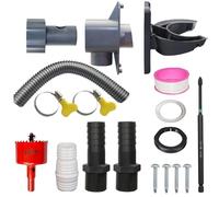 Kit de dérivation et de pièces pour Tuyau de de Toit - Système de raccordement pour gouttière de 70 à 110 mm - pour extérieur, Maison, Jardin, terrasse, pelouse