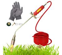 Kit De Désherbage Au Chalumeau Au Propane, Chalumeau De Jardin Portable, Puissance élevée De 1 900 000 Btu, Pour L'extérieur, Avec Tuyau De 5 M Et Allumeur à Bouton-Poussoir Pour(Nozzle 1.4in,6.6Ft Tu