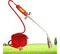 Kit de désherbage au propane, lance-flammes portable avec tuyau, désherbeur thermique et allume-feu for barbecue, for désherbage, toiture, neige glacée, marquage routier(2in Nozzle,6.6Ft Tube)