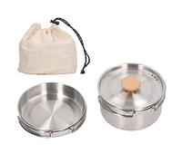 Kit de désordre d'ustensiles de Cuisine de Camping équipement de randonnée | Ensemble de cuisine de Camping, ustensiles de feu de camp, bols de casserole empilables légers, batterie de cuisine Camping