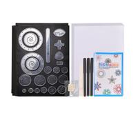 Kit de dessin artistique - Entraînement de la motricité fine avec papier - Règle pour dessin à - pour crèche, école, maison, salle de classe, jeu, fête, anniversaire, , filles, préscolaires
