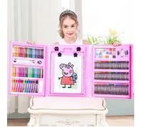 Kit de dessin et peinture - 208PCS - Malette de coloriage complète - Pour enfants - Couleur rose - Mixte