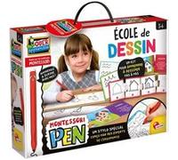 Kit de dessin - LISCIANI - Montessori Pen - École de dessin - Stylo ergonomique - Tableaux effaçables - Activités créatives Multicolore G