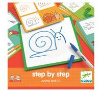 Kit De Dessin Pour Enfants Djeco D’Animaux Étape Par Étape À Effacer