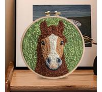 Kit de dessous de verre à aiguilles de poinçonnage, kit de de poinçonnage - Kit de tapis touffetés Animal Coaster - Cartoon Landscape Rug Tufting Coaster, Art Work Coasters Kits for Crafting Lovers