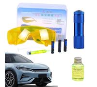 Kit De Détecteur De Fuite UV Avancé Pour Les Systèmes CA AC - Finder De Fuite De Gaz Réfrigérant À Haute Sensibilité, Fonctionne Avec R134A Et R1234YF | Testeur De Fuite Portable Pour Mécanique