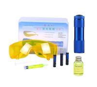 Kit de détection de fuite de climatisation - Condition de l'air - Test de fuite - Outil pratique avec lampe UV pour véhicules et appareils de refroidissement
