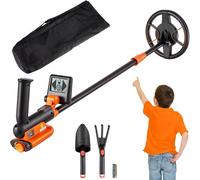 Kit de détection pour enfants - Détecteur professionnel multifonctions - Détecteur de métaux 2 modes - Bobine étanche de 15,2 cm - Pelle et sac de transport inclus.