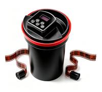 Kit De Développement Automatique De Films avec Minuterie Intelligente | 2 Modes et Réglage à 3 Vitesses, Accessoires de Chambre Noire, pour Films 35 mm et 120/220, Développement de Films Noir