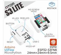 M5Stack Kit de développement IoT officiel AtomS3 Lite Micro ESP32-S3 - Version améliorée avec 3D WIFI attena