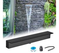 Kit de déversoir de Cascade avec Tubes ondulés pour extérieur (déversoir de Cascade Personnalisable de 25 Pouces en Acier Inoxydable, Fontaine Durable pour l'extérieur et l'intérieur des hôt