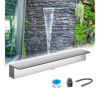 Kit de déversoir de Cascade avec Tubes ondulés pour extérieur, déversoir de Cascade Personnalisable en Acier Inoxydable - Fontaine Durable pour l'extérieur/l'intérieur des hôtels, aéroports