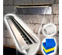Kit de déversoir de Cascade avec Tuyau ondulé pour extérieur, Bec de Fontaine Cascade de 112 cm pour Jardins, Villas et piscines - Jeux d'eau extérieurs avec Filtre et connecteur, Parfaits p