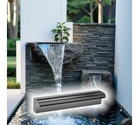 Kit de déversoir de Cascade avec Tuyau ondulé pour extérieur, déversoir de Cascade Personnalisable pour Petits bassins de Jardin et fontaines de Piscine Hors Sol pour bassins à carpes koï, j