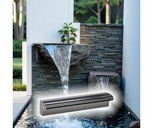 Kit de déversoir de Cascade avec Tuyau ondulé pour extérieur, déversoir de Cascade Personnalisable pour Petits bassins de Jardin et piscines Hors Sol - Fontaines d'eau Professionnelles pour