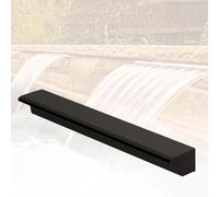 Kit de déversoir de Cascade avec Tuyau ondulé pour extérieur, kit de Lames de Cascade en Acier Inoxydable pour piscines, Fontaine intérieure/extérieure, déversoir décoratif de 50 cm, Noir, r