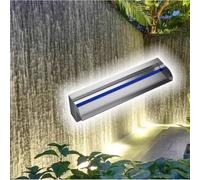 Kit de déversoir de Cascade avec Tuyau ondulé pour extérieur (Mini déversoir de Cascade pour Petits bassins et Jardins en conteneurs - Largeur Personnalisable de 8" à 12" - Acier Inoxydable