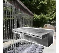 Kit de déversoir en Acier Inoxydable pour Cascade, Piscine, Bassin, Jardin, terrasse ; système découlement deau encastré de 10 à 85 Pouces. (45inch/114.3cm)