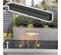 Kit de déversoir pour cascade extérieure avec tubes ondulés, en acier inoxydable, montage encastré avec raccords, sortie de fontaine robuste pour bassins intérieurs/extérieurs, jardins, hôte