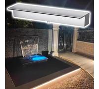 Kit de déversoir pour Cascade extérieure avec Tuyau ondulé et Bec verseur en Acier Inoxydable 304 - Fontaine pour bassins de Jardin - Taille du déversoir Personnalisable (Argent 140 cm/55,1
