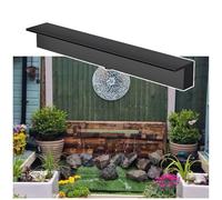 Kit de déversoir pour cascade extérieure, tuyau ondulé, déversoir en acier inoxydable de 183 cm (72 pouces) pour bassins et cascades de jardin. Idéal pour les cascades de 30 à 152 cm (12 à 6