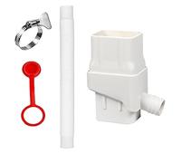 Kit de Déviateur de Baril de Pluie,Tuyau À Haut Débit de, Système de Collecte d'eau de Pluie Réutilisable, Système de Connecteur de Déviateur de Collecte d'eau de Pluie (Blanc)