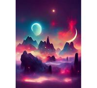 Kit De Diamond Painting - Lune - Paysage Lunaire - 40x30cm