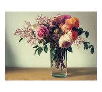 Kit De Diamond Painting - Modèle Bouquet De Fleurs - Fleurs - Pivoines - 40x30cm