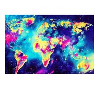 Kit De Diamond Painting - Modèle Carte Du Monde - Planisphère - 60x40cm