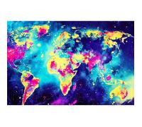 Kit de diamond painting - Modèle carte du monde - Planisphère - 60x40cm