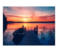 Kit De Diamond Painting - Modèle Coucher De Soleil - Paysage - 40x30cm