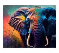 Kit De Diamond Painting - Modèle Éléphant - Animaux - 40x50cm