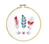 Broderie diamant - Plumes - 17 cm