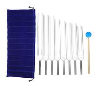 Kit de Diapason de 8 Pièces/ensemble Chakras, Diapasons de Longueur étendue avec Marteau pour le Test de Guérison du Son Améliorent la Thérapie de Guérison du Son du Sommeil, Diapason de Violon/guitar