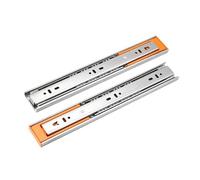 Kit de diapositive de tiroir, 1 paire de glissières tiroir en acier inoxydable à fermeture douce, rail coulissant trois sections(Buffer 12inch 30cm)