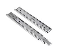 Kit de diapositive de tiroir, Lot de 2 glissières tiroir à fermeture douce, extension complète, roulement billes, automatique, guide coulissant(D cold rolled steel,12inch (30cm))