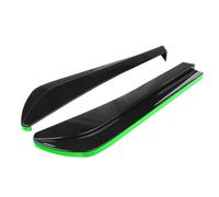 Kit De Diffuseur/Spoiler Pare-Chocs Arrière Universel, Protection Diffuseur Canard, Décorations Extérieures pour Voiture, Style Carrosserie Séparateurs Bascule Diffuseur(Black Green Trim)