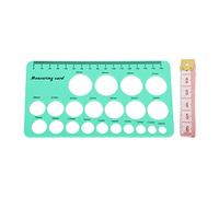 Kit de Dimensionnement des Brides, 1 PCS Silicone Minpple Ruler et 1,5 M de Ruban Souple de la Bride Outil de Mesure du Mamelon avec Sa Construction en Silicone pour les Mères (GREEN)