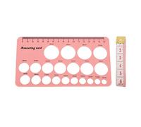 Kit de Dimensionnement des Brides, 1 PCS Silicone Minpple Ruler et 1,5 M de Ruban Souple de la Bride Outil de Mesure du Mamelon avec Sa Construction en Silicone pour les Mères (Rose)
