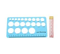 Kit de Dimensionnement des Brides, 1 PCS Silicone Minpple Ruler et 1,5 M de Ruban Souple de la Bride Outil de Mesure du Mamelon avec Sa Construction en Silicone pour les Mères (BLUE)