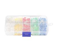 Kit de diodes LED, Kit de diodes électroluminescentes LED 350PCS Diode LED 3mm Kit d'assortiment de diodes LED 5mm Diode LED jaune vert bleu rouge blanc avec boîte