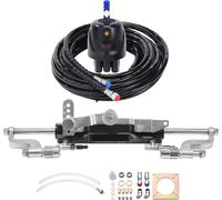 Kit de direction hydraulique hors-bord SucceBuy 300 cv pompe de casque de bateau de marine cylindre à deux voies tuyau 26ft moteur simple