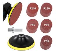 Kit De Disque Abrasif 125mm:Disques Plateau De Ponçage 125mm Avec Filetage M14,50 Pièces Disque Poncage 125mm.Disque A Poncer 125mm Grain 10x 40/60/80/120/240 Pour Poncer/Polir/Dérouiller