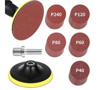 Kit de Disque abrasif 125mm:Plateau de ponçage 125mm avec filetage M14, 50 pièces de Disque poncage 125mm.Disque a poncer 125mm