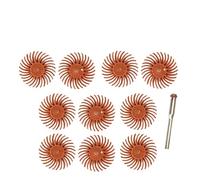 Kit de disques à poils radiaux 1 pouce, brosse abrasive, tige 1/8" 3 2,35 mm, meule polissage for accessoires d'outils rotatifs wanglan(320 10pcs,With 3mm shank)