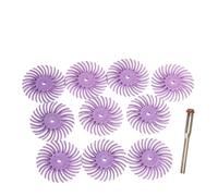 Kit de disques à poils radiaux 1 pouce, brosse abrasive, tige 1/8" 3 2,35 mm, meule polissage for accessoires d'outils rotatifs wanglan(600 10pcs,With 2.35mm shank)