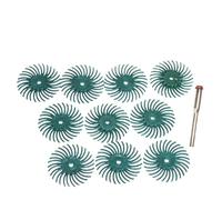 Kit de disques à poils radiaux 1 pouce, brosse abrasive, tige 1/8" 3 2,35 mm, meule polissage for accessoires d'outils rotatifs wanglan(80 10pcs,With 3mm shank)