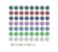 Kit De Disques À Poils Radiaux De 1 Pouce, Brosse Abrasive, Tige De 1/8" 3 2,35 Mm, Meule Polissage Détail Avec Les Accessoires D'outils Rotatifs Compatible for Dremel(56PCS Mix grit set)