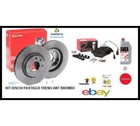Kit de disques plaquettes de frein + fourmis DOT4 Brembo pour Lancia Ypsilon ...